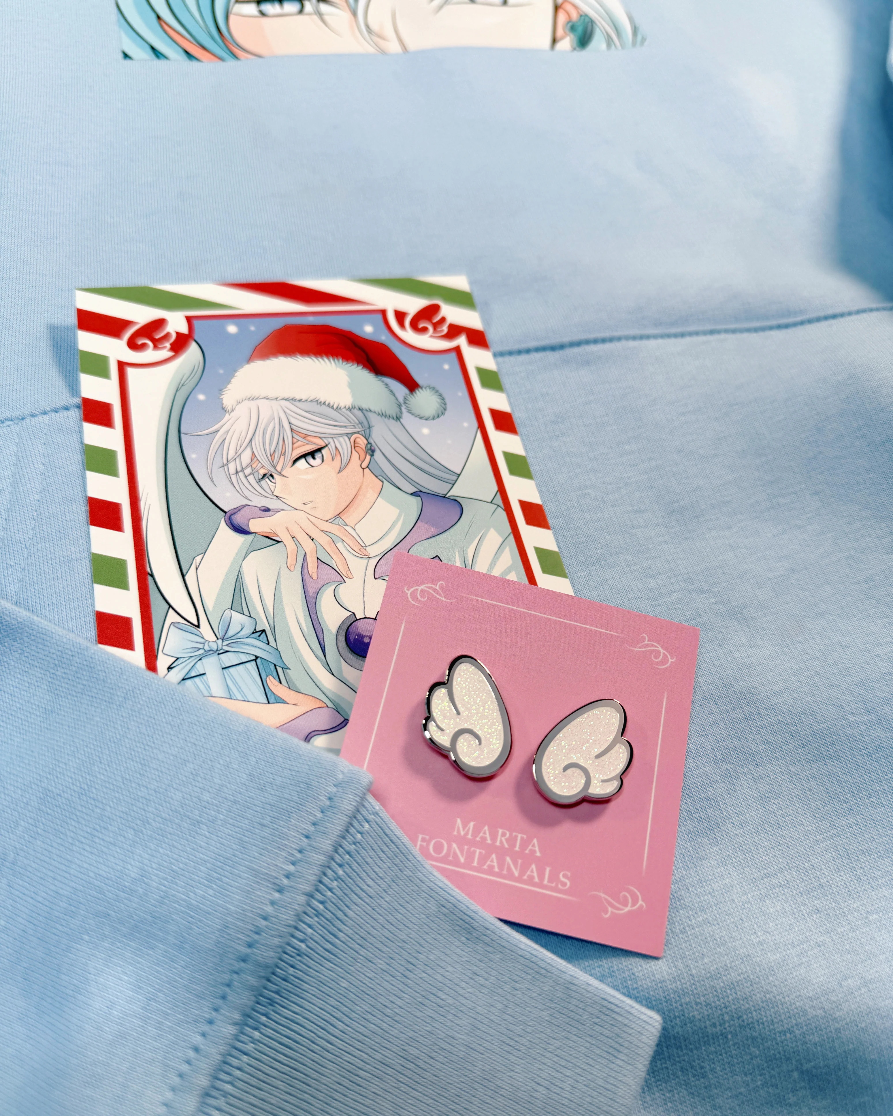 HOODIE "MOON" (BABY BLUE) - Image 5