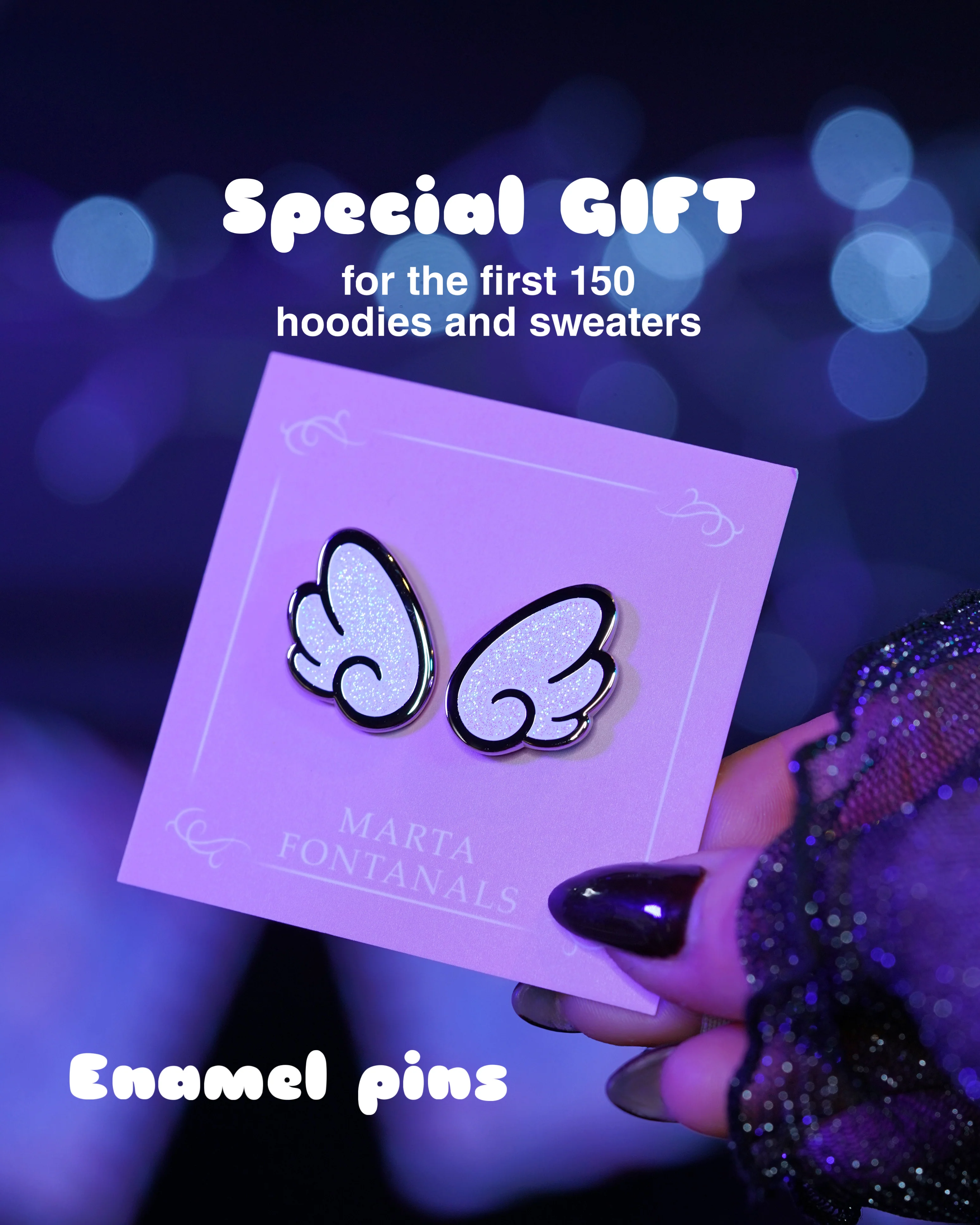 HOODIE "MOON" (BABY BLUE) - Image 9
