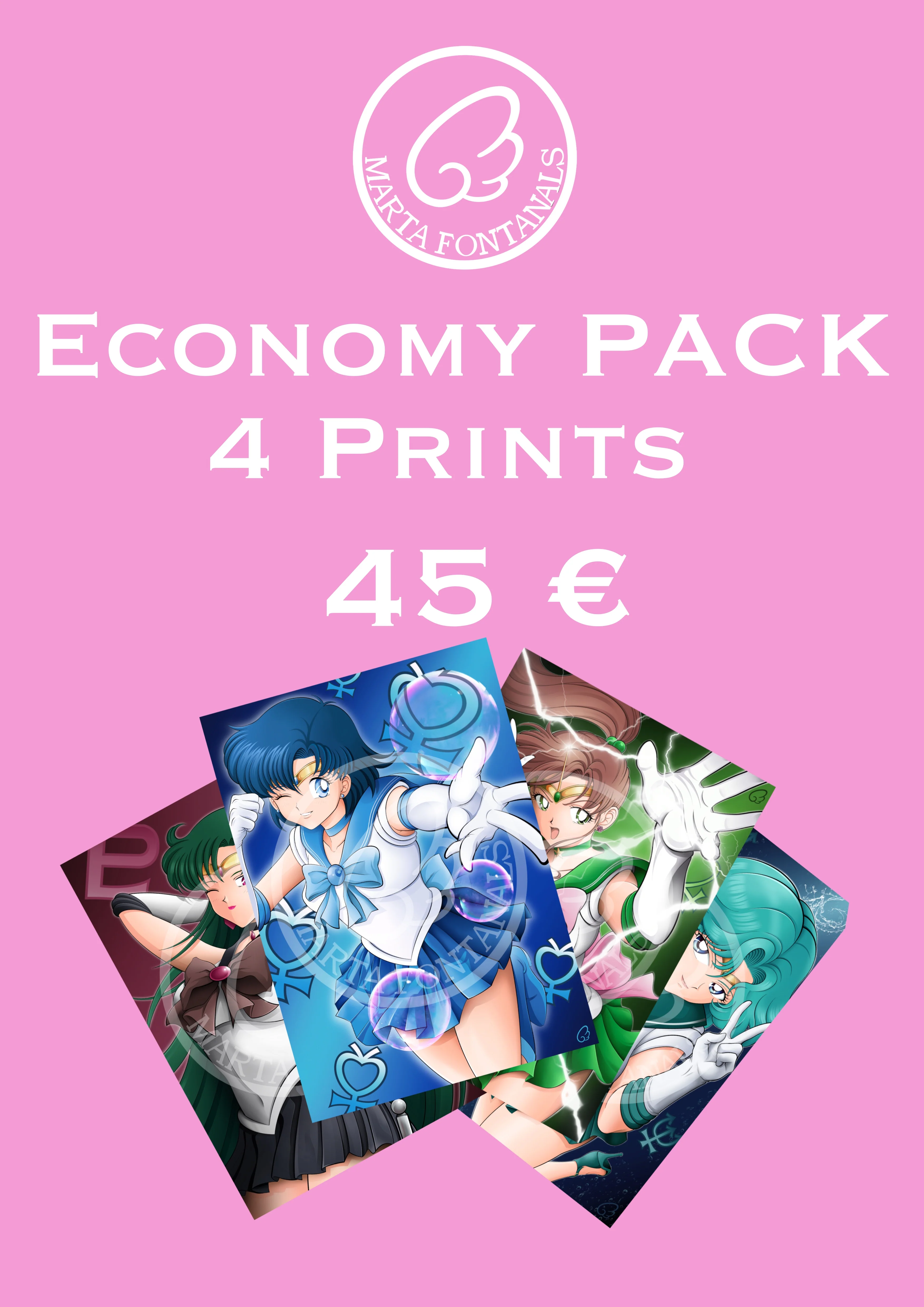 Pack 4 economy prints