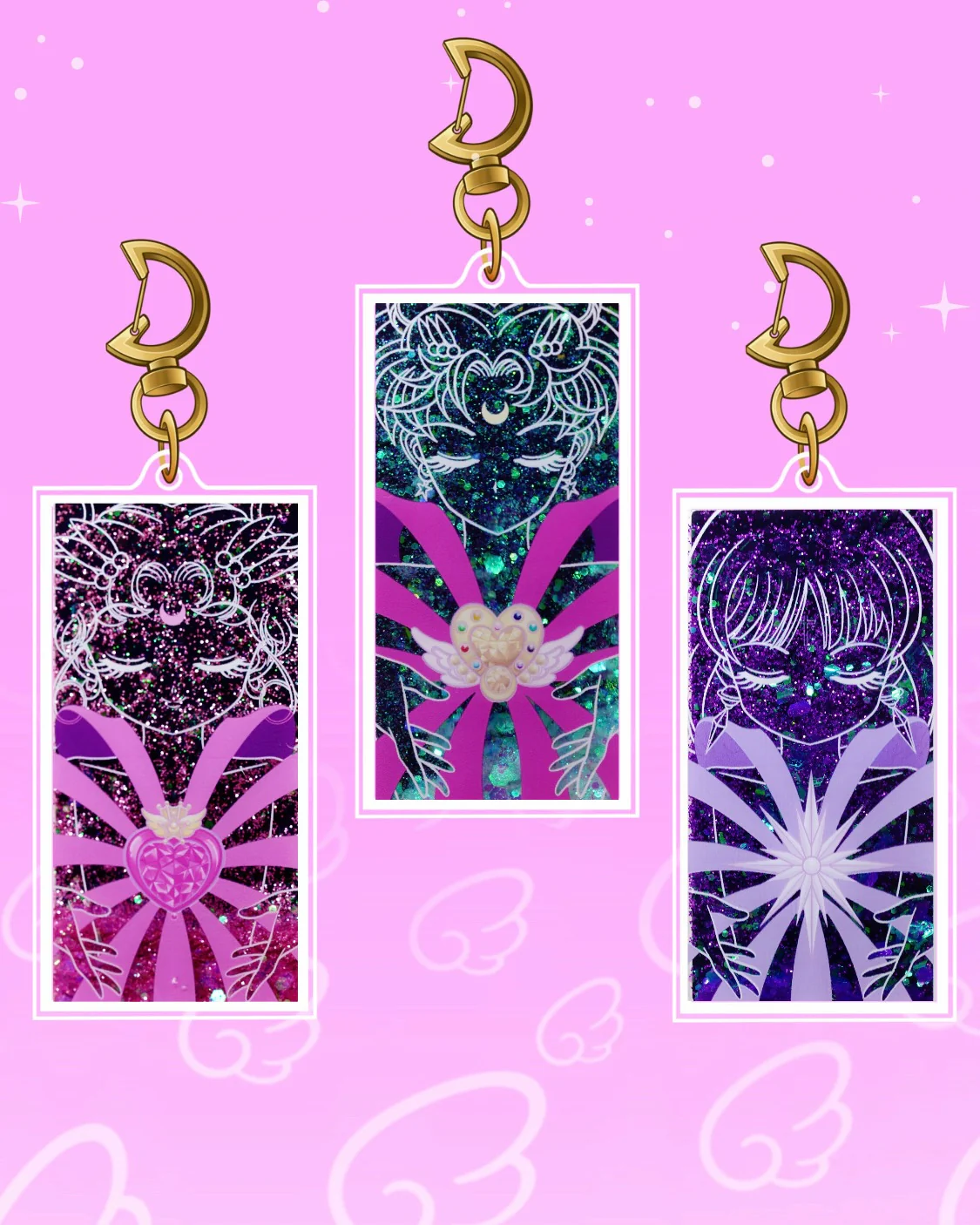 Pack especial de shakers, luna , chibi moon y Saturn